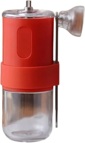Portable Manual Coffee Grinder with Adjustable Ceramic Burr, Hand Crank Coffee Mill for Freshly Ground Coffee, Compact Spice Grinder for Travel, Camping & Home Brewing Red by Unknown