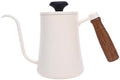 GOWENIC 600ML Pour Over Coffee Kettle with Thermometer (White) by GOWENIC