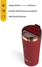 RTIC 18oz Pint Tumbler with Lid, Ceramic Lined, Black Cherry - Image 2