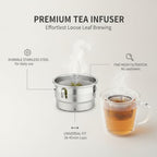 Stainless Steel Tea Infuser for Loose Leaf - Fine Mesh Strainer Fits Mugs & Cups (1.5-1.77 Inch Diameter) - Image 4