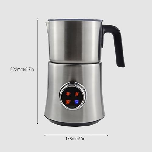 900ml Electric Milk Frother, Stainless Steel 4 Preset Modes, LED Display, Cold and Hot Milk Foam Maker for Latte, Cappuccino, Coffee, Easy Clean, Quiet Operation - Image 7