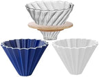 For 1-2 Cups Reusable Funnel Hydraulic Dripper Accessories,Coffee Dripper Ceramic Coffee Filter Cup Maker(Color: Silver) by Unknown