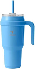 REDUCE Cold1 40 oz Tumbler with Handle - Vacuum Insulated Stainless Steel Water Bottle for Home, Office or Car, Reusable Mug with Straw or Leakproof Flip Lid, Keeps Drinks Cold All Day- Oahu Blue by Reduce