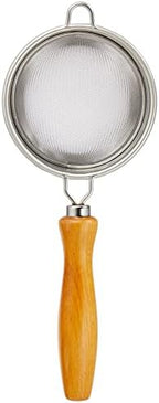 Shin-Etsu Works TS Tea Strainer, Made in Japan, Stainless Steel, Commercial Use, Wooden Handle, Deep Type, II (10170) 063119 - Image 2