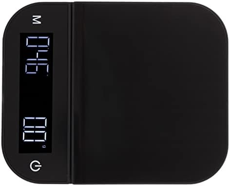 Electric Kitchen Food Scale 5kg/0.1g with Peeling Function, Digital Coffee Scale, Flat Weighing Platform, Brushed Metal, Timing and PC Features (5kg) - Image 3