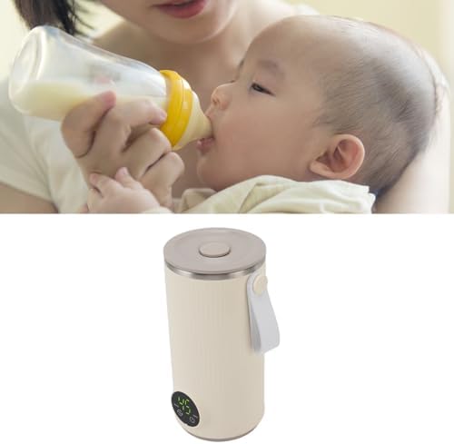 Portable Milk Warmer and Mixer, 400ML Cordless Travel Bottle Warmer Fast Heating, Stainless Steel Milk Frother USB Charging for Breastmilk Formula Coffee - Image 6