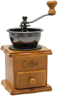 Manual Coffee Grinder with Ceramic Burr, Solid Wood by Unknown