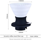 Handmade Pour Over Ceramic Coffee Dripper,One-Touch Switch Control Silicone Ceramics Filter(Stainless steel hook) - Image 2