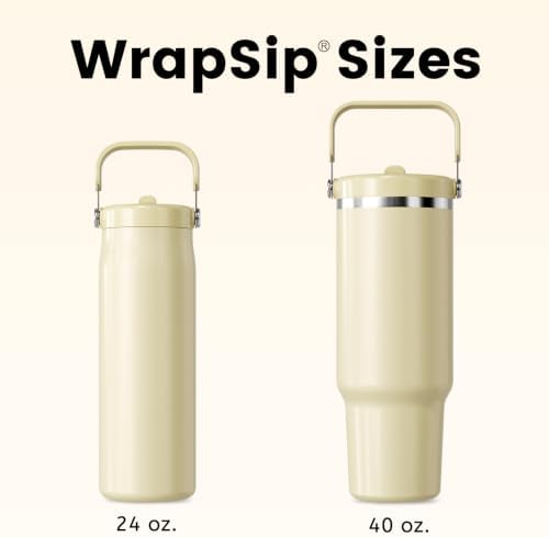 Fjbottle WrapSip 24 oz Insulated Tumbler with Flip Straw and Handle - Image 4