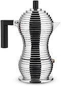 Alessi MDL02/3 B "Pulcina" Stove Top Espresso 3 Cup Coffee Maker in Aluminum Casting Handle And Knob in Pa, Black by Alessi