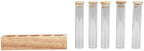 Yosoo Health Gear Coffee Bean Jars Canisters, Glass Coffee Storage Containers with Wood Base, Airtight Single Dose Bean Storage Tubes, Espresso Cellars with Stand (5 Hole) - Image 4