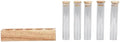 Glass Tubes, Coffee Bean Storage Tubes, Coffee Bean Airtight Storage Containers for Fresh Beans Solid Wood Base Suits Home Coffee Shop (5 Hole) by Rjrjc