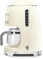 Smeg 50's Retro Style Aesthetic Drip Coffee Machine with 10 Cup Glass Carafe, Auto Start Feature, Keep Warm Plate, and Two Coffee Strength Settings (Cream) - Image 6