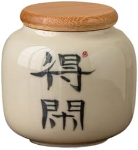 thalo Stash Jar Container Bulk Tea Storage Container Ceramic Candy Nut Sealed Jar Home Kitchen Food Storage Jar Empty Jar Small Portable Vintage Storage Jars(Color:B) by Unknown