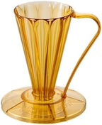 V-Shaped Coffee Dripper Filter Cup, Resin For 27 Degree Disposable Paper Espresso Drip Holder Accessories(Gold) by Unknown
