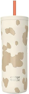 Contigo Streeterville 2.0 Insulated Stainless Steel Travel Tumbler with Flex Straw and AUTOCLOSE Lid, Reusable Iced Coffee Cup, 24oz, Oatlmilk by Contigo