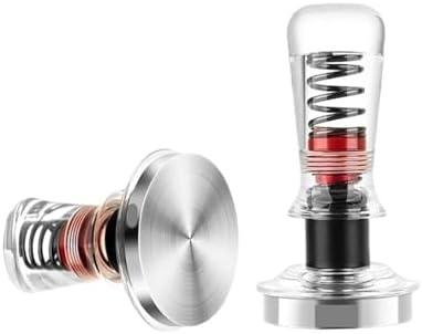 Espresso Coffee Tamper, Spring-loaded Calibrated Tamper With Premium Flat Stainless Steel Base, Acrylic Handle Tamper(53.3mm) by Unknown