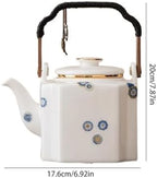 Tea Pots For Loose Tea Simple White Porcelain Teapot 1000ml Large Capacity Office Liner Filter Teapot Tea Infuser Pot - Image 2