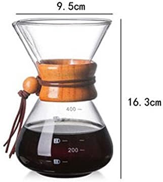 Cafetera Glass Coffee Kettle with Stainless Steel Filter Drip Brewing Hot Brewer Coffee Pot Dripper Barista Pour Over Coffee Maker 400ml - Image 5