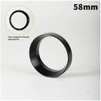 Silver Black Coffee Dosing Ring Magnetic Espresso Intelligent Funnel 51/53/58mm For Portafilter Barista Tools(58mm Black) - Image 2