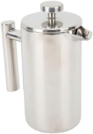 French Press Coffee Maker, 350ml Stainless Steel Double Insulated Heat Coffee Pot with Easy Pour Lid, for Home Brewing - Image 3