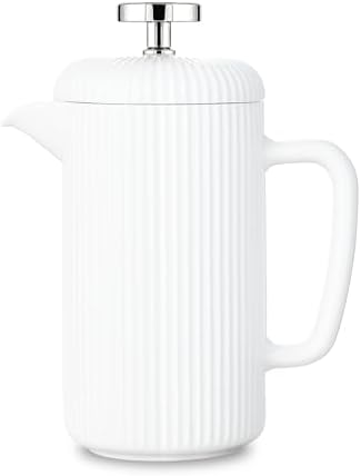 Easyworkz Porcelain French Press and Double Wall Insulated Metal Demitasse Cups - Image 2