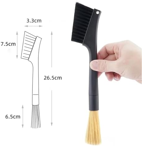 Dual-Head Coffee Brush for Grinder & Counter Cleaning, Versatile & Durable, Ideal for Baristas, Perfect for Daily Use(4pcs) - Image 2