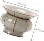 BESPORTBLE Ceramic Tea Filter with Fine Mesh Strainer Porcelain Loose Leaf Infuser for Kung Fu Tea with Base - Image 2