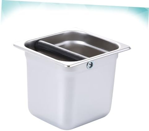 Espresso Grinds Waste Bin Stainless Steel Coffee Residue Bucket L Silver - Image 6