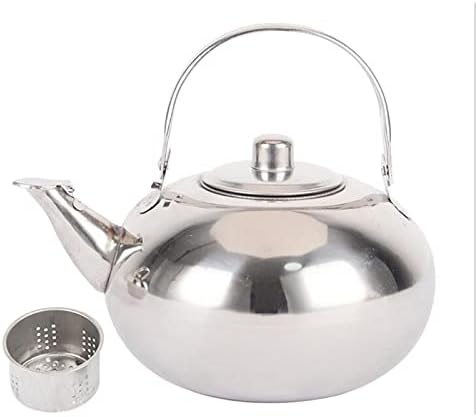 Teapot 1.5L/2L Durable Stainless Steel Kettle Loose Leaf Teapot Infuser Tea Metal Teapot with Removable Filter Tea Maker (Color : 1.5L) - Image 5