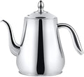 SANQIAHOME Stainless Steel Teapot with strainer Tea Pot With Removable Infuser or filter for Loose Leaf and Tea Bags cold water Pitcher Tea Maker Dishwasher Safe (silver, 1550ml(51Oz)) by SANQIAHOME
