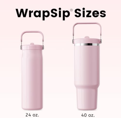 Fjbottle WrapSip 40 oz Insulated Tumbler with Flip Straw and Handle - Image 4