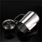 Stainless Steel Milk Frothing Pitcher with Lids Steam Coffee Barista Kettle Milk Cream Cup Jug for Coffee(1950ml) - Image 6