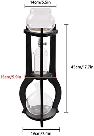 DNYSYSJ Iced Coffee Cold Brew Drip Tower 600ml Coffee Maker Ice Coffee Machine, 6-8 Cup (Grey) - Image 6