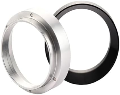 Portafilter Funnel 2 Pcs Espresso Metering Ring, Suitable for Coffee Portafilter Replacement Ring, Barista Tool(Silver-58mm) by Unknown
