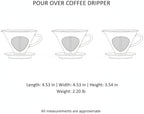 Pour Over Coffee Dripper, Stainless Steel Reusable Cone Filter, #4 Size Fits Most Carafes and Mugs (1 PC) - Image 7