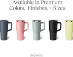 BrüMate Müv - 25oz 100% Leak Proof Insulated Coffee Mug with Handle & Lid - Stainless Steel Coffee Travel Mug - Double Walled Coffee Cup (Navy Polka Dots) - Image 3