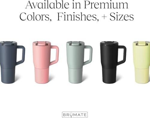 BrüMate Müv - 25oz 100% Leak Proof Insulated Coffee Mug with Handle & Lid - Stainless Steel Coffee Travel Mug - Double Walled Coffee Cup (Navy Polka Dots) - Image 3