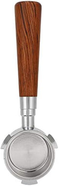 Portafilter Handle for Espresso Machines, Wooden Espresso Filter Holder with 304 Stainless Steel, Reusable Coffee Accessory for Home Barista by Unknown