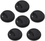 Aspire 60 PCS Silicone Drinking Lid, Reusable Coffee Cup Covers/Lids (Fits Cup Rim 3.46-3.62 Inches / 8.8-9.2cm), Microwave & Dishwasher Safe - Black by Unknown