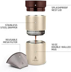 VSSL - Nest Pour Over Coffee Set | Coffee Maker for Camping | All-In-One Travel Pour Over | Transportable Dripper, 10oz Stainless Steel Travel Mug | Compact Storage & Adventure Ready | Cream - Image 4