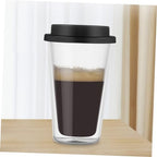 ABOOFAN Glass Coffee Mug Double Wall with Silicone Lid Insulated 350ml - Image 6