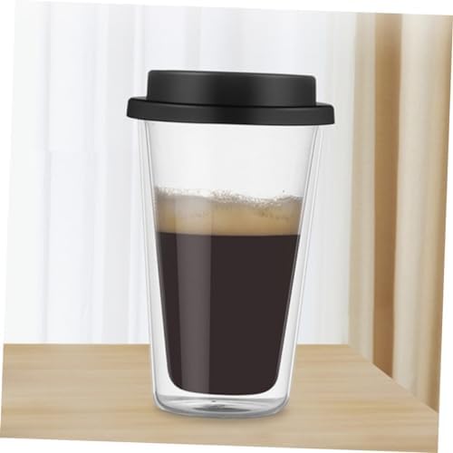 ABOOFAN Glass Coffee Mug Double Wall with Silicone Lid Insulated 350ml - Image 6