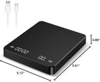 Coffee Scale, Rectangular Digital Scale, 0.1g-3000g, Dual Timer - Image 3