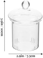 Hemoton Glass Tea Infuser with Fine Mesh Filter and Lid Transparent Loose Leaf Tea Strainer Steeper for Home and Office Brewing 3.93X5.90X2.95 Inch Set of 2 - Image 5
