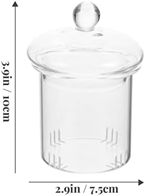 Hemoton Glass Tea Infuser with Fine Mesh Filter and Lid Transparent Loose Leaf Tea Strainer Steeper for Home and Office Brewing 3.93X5.90X2.95 Inch Set of 2 - Image 5