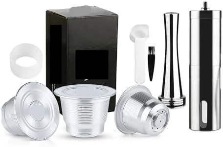 Compatible With Nespresso，Compatible With Mini，C30 D30 Coffee Maker,Coffee Capsule Reusable Espresso Steel Coffee Pod Filters(3capsule-1td) - Image 2
