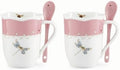 Lenox 897803 Butterfly Meadow Color Mugs With Spoons, Set Of 2, Pink by Lenox