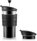 Bodum Insulated 11102-01s Piston Cup with Hinged Lid, 0.35 Litre, Black, Transparent, Plastic, 8.9 cm by Bodum