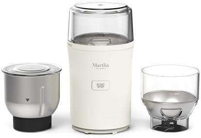 Martha Stewart Electric Coffee & Spice Grinder with Dual Bowls, Linen Cream by MarthaStewart